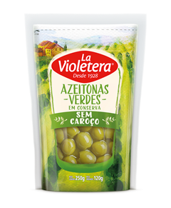 Azeitona Verde La Violetera Sem Caroco Sachet 120g