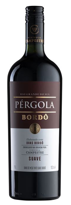 Vinho Nacional Pergola Bordo Tinto Suave 1l