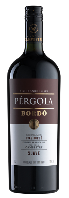 Vinho Nacional Pergola Bordo Tinto Suave 1l