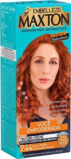 Tintura Maxton 7.44 Louro Medio Acobreado Int