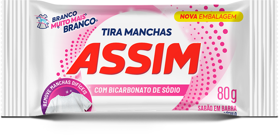 Sabao Pedaco Assim Tira Manchas Branco 80g