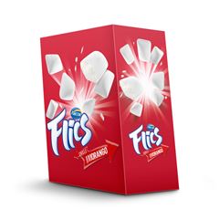 Chicle Flics Morango 204g