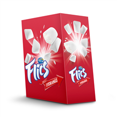 Chicle Flics Morango 204g