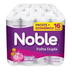 Papel Higienico Noble Folha Dupla 20m 4x16