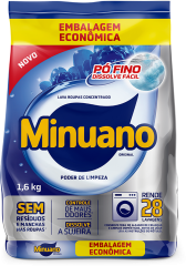 Sabao Em Po Minuano Poder De Limpeza Sachet Azul 1,6kg