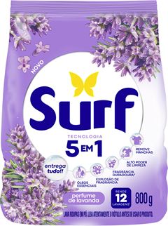 Sabao Em Po Surf Lavanda Sachet 800g