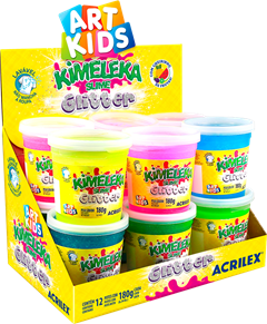Kimeleka Acrilex 180g Glitter Cores Sortida