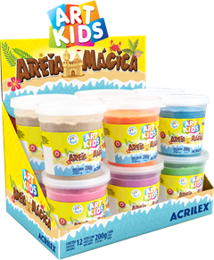 Areia Magica Acrilex 200g Cores Sortido