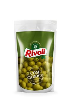 Azeitona Verde Rivoli Com Caroco Sachet 500g