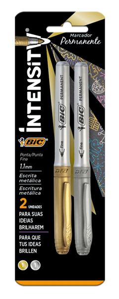 Marcador Permanente Bic Intensity D/P Sm 2un