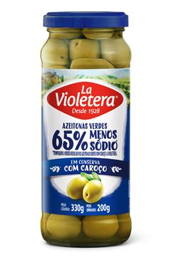 Azeitona Verde La Violetera 65% Menos Sodio 200g