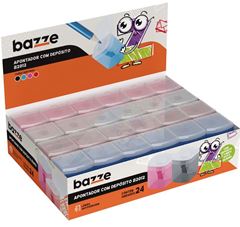 Apontador Bazze Com Deposito E Tampa Sortido 24un