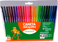Canetinha Hidrografica Leoleo 24 Cores