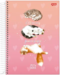 Caderno Jandaia Pet Holic Universitario Cd 10m 160fls