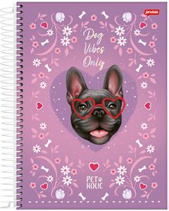 Caderno Jandaia Pet Holic Universitario Cd 10m 160fls