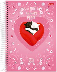 Caderno Jandaia Pet Holic Universitario Cd 10m 160fls