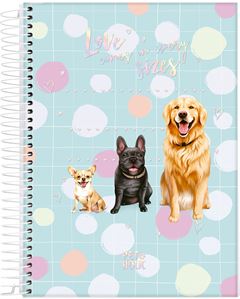 Caderno Jandaia Pet Holic Universitario Cd 10m 160fls