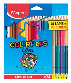 Lapis De Cor Maped Colorpeps 18 Cores + 6 Lapis Duo
