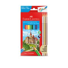 Lapis De Cor Faber Castell Eco 12 Cores + 3 Cores