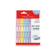 Marca Texto Faber Castell 6 Cores Pastel