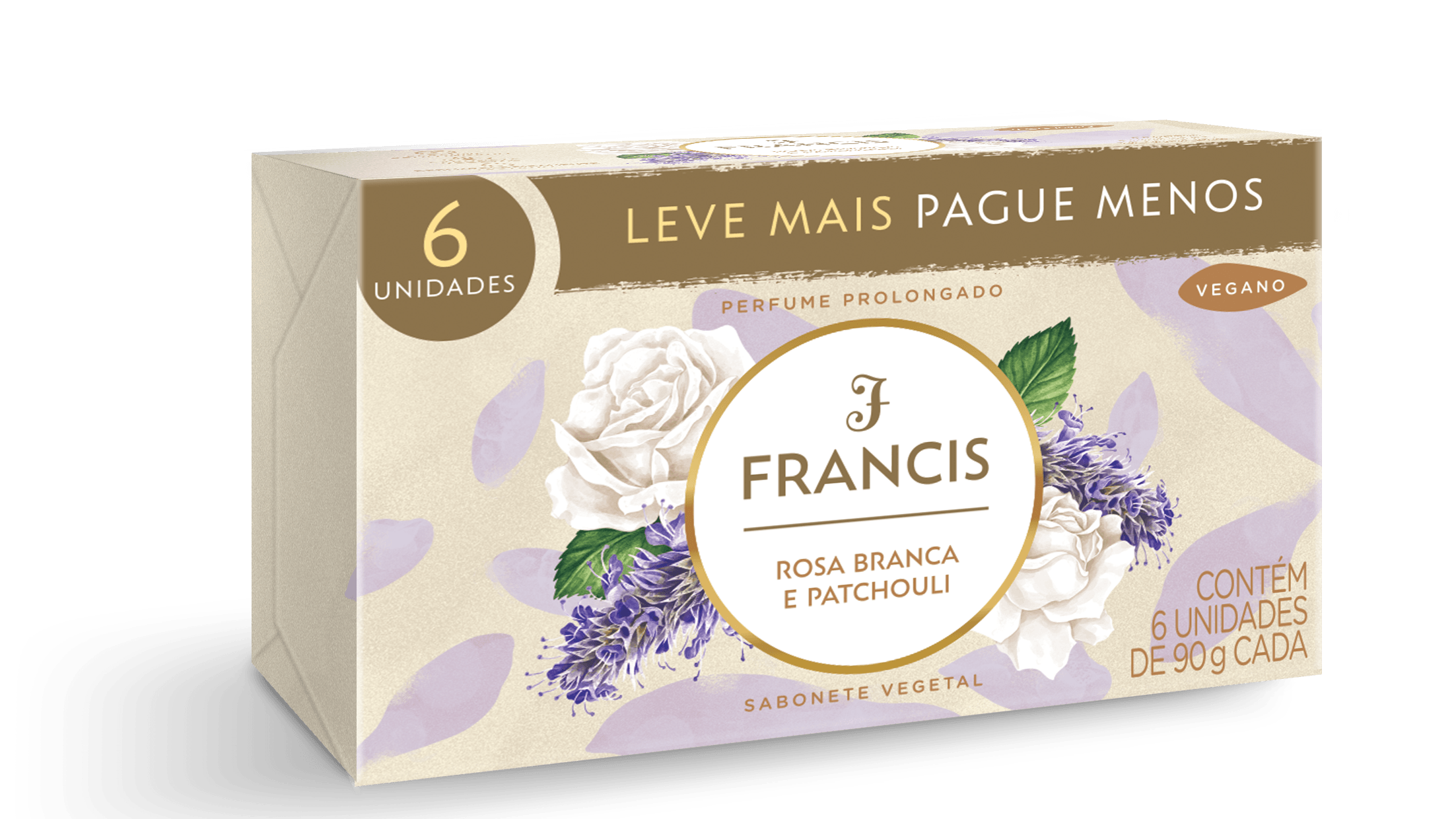 Sabonete Francis Classico Branco Rosa Patchouli 90g Lv+ Pg-