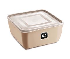 Pote Plastico Uz Multiuso Quadrado Cappuccino 5l