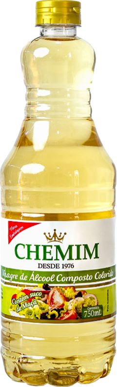 Vinagre De Alcool Composto Colorido Suco Maca Chemim 750ml