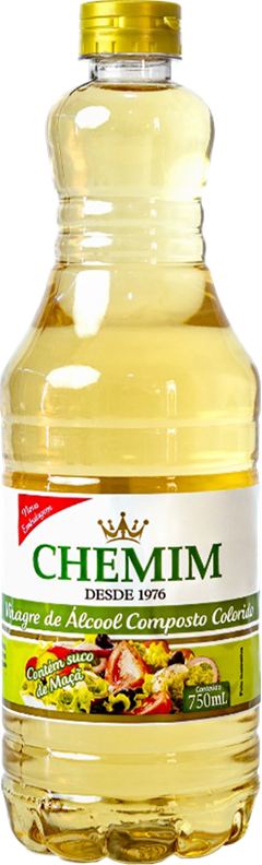 Vinagre De Alcool Composto Colorido Suco Maca Chemim 750ml