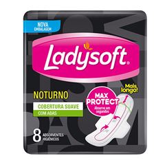 Absorvente Ladysoft Noturno Suave Com Abas 8un