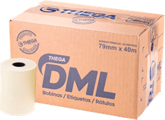 Bobina Pdv Thega 1 Via 79x40 Termica Amarelo