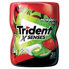 Chicle Trident Morango Limao Pote 54g