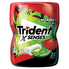 Chicle Trident Morango Limao Pote 54g