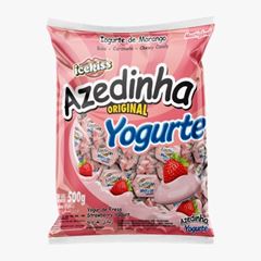 Bala Ice Kiss Macia Azedinha Iogurte Morango 500g