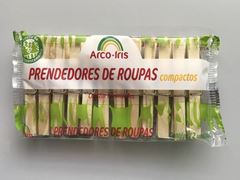 Prendedor De Roupa Madeira Arco Iris 50x12un