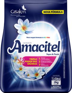 Sabao Em Po Amacitel Toque De Poesia Sachet 1,6kg