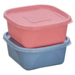 Conjunto Pote Plastico Jaguar Quadrado Sortido 1,2l 2pcs