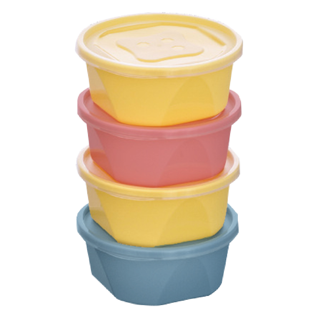 Conjunto Pote Plastico Jaguar Redondo 740ml 4pcs