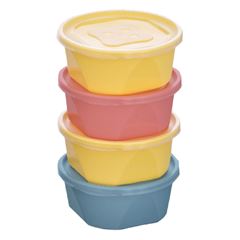 Conjunto Pote Plastico Jaguar Redondo Nu740ml 4pcs