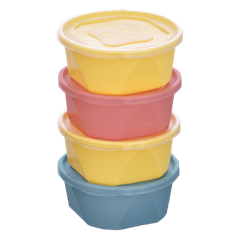 Conjunto Pote Plastico Jaguar Redondo 740ml 4pcs