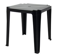 Mesa Plastica Tramontina Tambau Quadrada Preta
