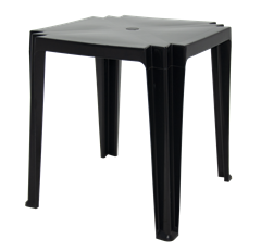 Mesa Plastica Tramontina Tambau Quadrada Preta