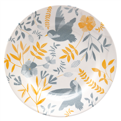 Prato Ceramica Raso Oxford Bem Te Vi 26cm