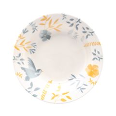 Prato Ceramica Fundo Oxford Bem Te Vi 21,5cm