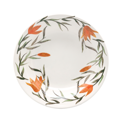 Prato Ceramica Fundo Oxford Lirios 21,5cm