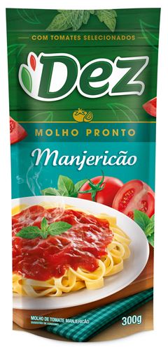 Molho De Tomate Dez Manjericao Sachet 300g