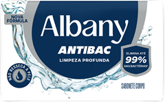 Sabonete Albany Antibac Limpeza Profunda Branco 80g