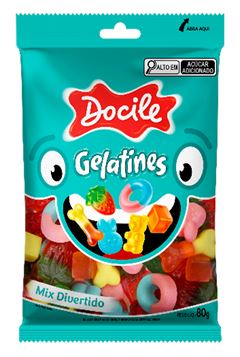 Goma Gelatines Docile Mix Frutas 80g