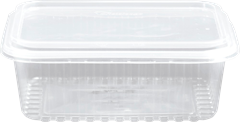 Pote Descartavel Cristalcopo Pp Retangular Com Tampa 25x1l