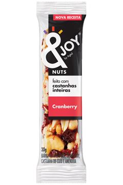 Barra De Cereal &Joy Nuts Cranberry 30g