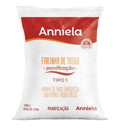 Farinha De Trigo Anniela Para Panificacao Sc 25kg